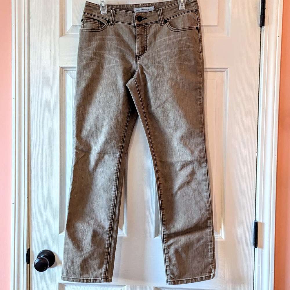 Chico's Brown Straight Leg Jeans Versatile Classic